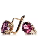 Σκουλαρίκια Vintage Style Ruby Original Vintage προϊόν ροζ χρυσό 14k vec016r